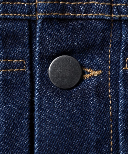 ATELANE(アテレーン)の「ATELANE / 11.5oz デニム トラッカージャケット(デニムジャケット・メンズ・ブラック/ネイビー/アイボリー・L/M)」の8枚目の写真