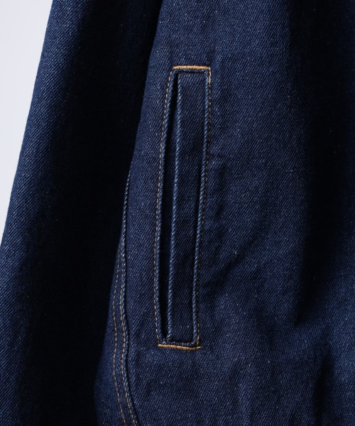 ATELANE(アテレーン)の「ATELANE / 11.5oz デニム トラッカージャケット(デニムジャケット・メンズ・ブラック/ネイビー/アイボリー・L/M)」の10枚目の写真