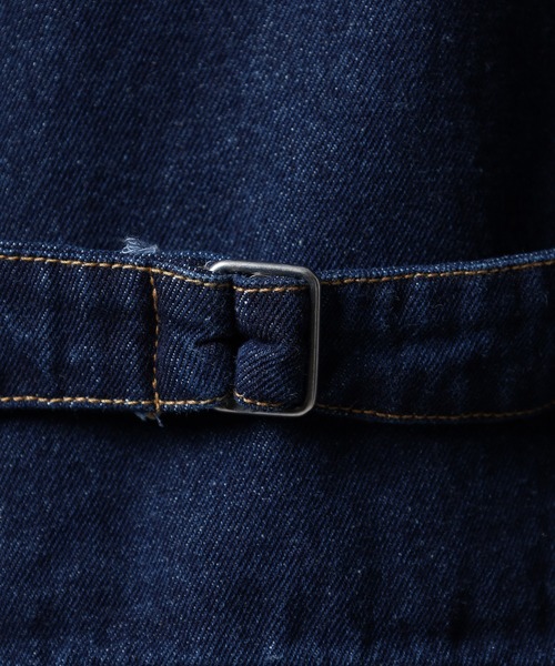 ATELANE(アテレーン)の「ATELANE / 11.5oz デニム トラッカージャケット(デニムジャケット・メンズ・ブラック/ネイビー/アイボリー・L/M)」の12枚目の写真