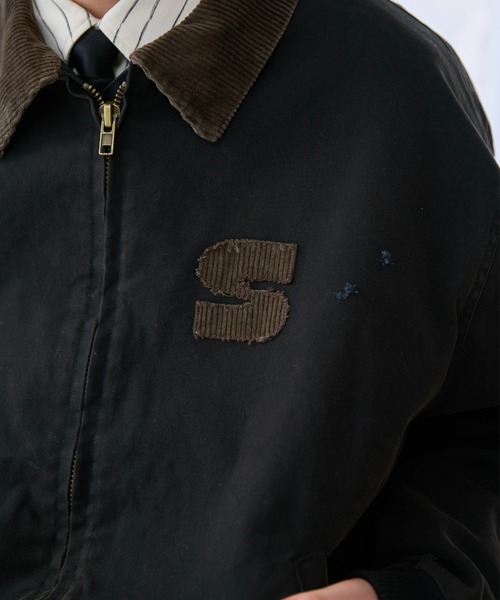 soerte（ソエルテ）の「Heritage Duck Work Jacket with Corduroy Collar / ヘリテージダックワークジャケット（ブルゾン・メンズ・ブラック/ブラウン・1/2/3）」の6枚目の写真