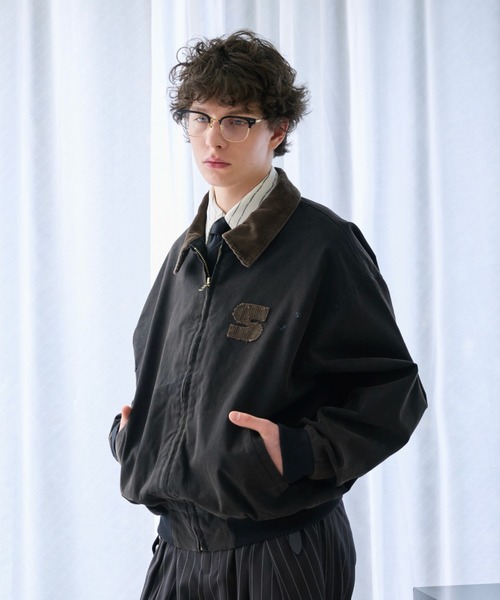 soerte（ソエルテ）の「Heritage Duck Work Jacket with Corduroy Collar / ヘリテージダックワークジャケット（ブルゾン・メンズ・ブラック/ブラウン・1/2/3）」の14枚目の写真