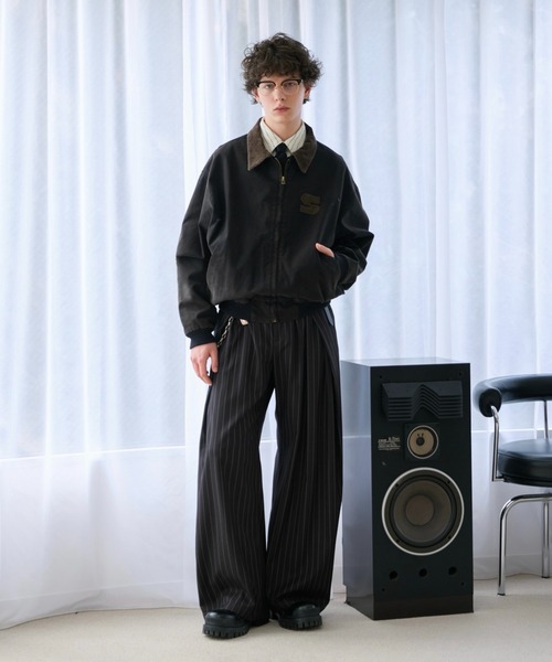 soerte（ソエルテ）の「Heritage Duck Work Jacket with Corduroy Collar / ヘリテージダックワークジャケット（ブルゾン・メンズ・ブラック/ブラウン・1/2/3）」の11枚目の写真