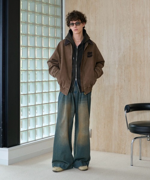 soerte（ソエルテ）の「Heritage Duck Work Jacket with Corduroy Collar / ヘリテージダックワークジャケット（ブルゾン・メンズ・ブラック/ブラウン・1/2/3）」の18枚目の写真