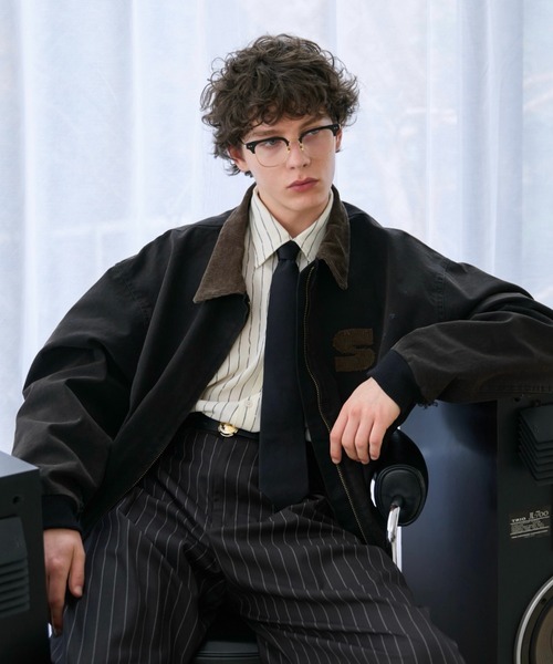 soerte（ソエルテ）の「Heritage Duck Work Jacket with Corduroy Collar / ヘリテージダックワークジャケット（ブルゾン・メンズ・ブラック/ブラウン・1/2/3）」の15枚目の写真