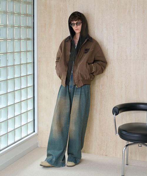 soerte（ソエルテ）の「Heritage Duck Work Jacket with Corduroy Collar / ヘリテージダックワークジャケット（ブルゾン・メンズ・ブラック/ブラウン・1/2/3）」の19枚目の写真