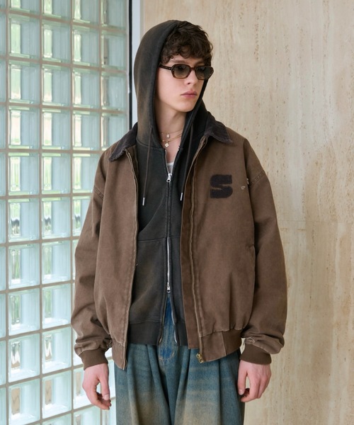 soerte（ソエルテ）の「Heritage Duck Work Jacket with Corduroy Collar / ヘリテージダックワークジャケット（ブルゾン・メンズ・ブラック/ブラウン・1/2/3）」の7枚目の写真