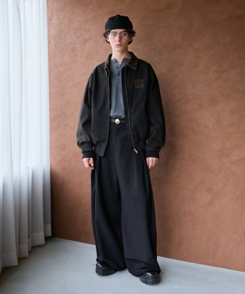 soerte（ソエルテ）の「Heritage Duck Work Jacket with Corduroy Collar / ヘリテージダックワークジャケット（ブルゾン・メンズ・ブラック/ブラウン・1/2/3）」の4枚目の写真