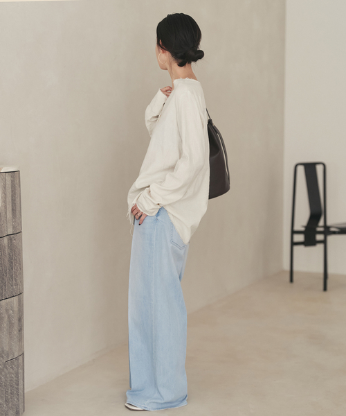 plage（プラージュ）の「Healthy denim / ヘルシーデニム 別注 WIDE デニムパンツ(ブルー)（デニムパンツ・レディース・ブルー系その他・25/24/23）」の20枚目の写真