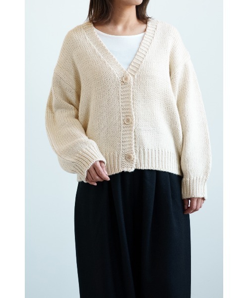 HEART MARKET(ハートマーケット)の「ロービングニットVネックカーデ(カーディガン/ボレロ・レディース・ピンク/グリーン/ホワイト・FREE)」の1枚目の写真