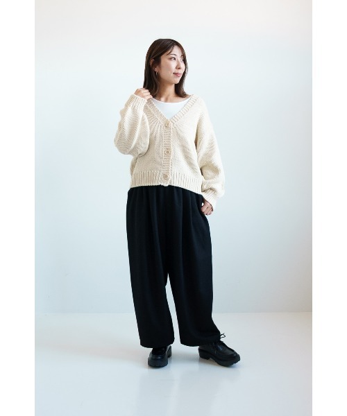 HEART MARKET(ハートマーケット)の「ロービングニットVネックカーデ(カーディガン/ボレロ・レディース・ピンク/グリーン/ホワイト・FREE)」の4枚目の写真