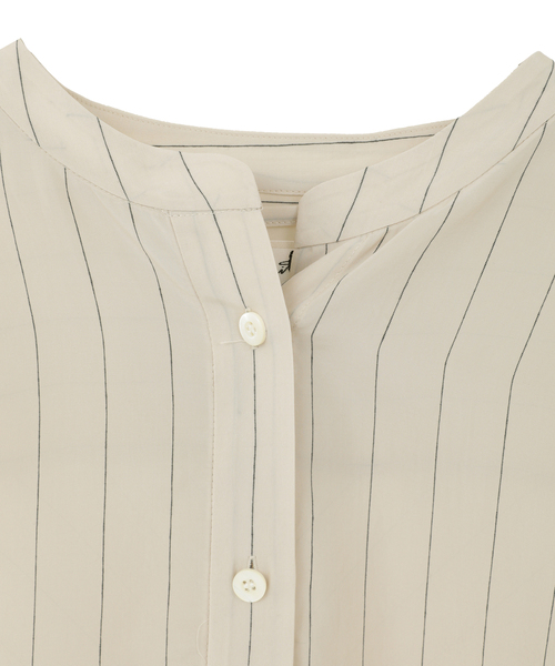 martinique(マルティニーク)の「【l’heritage martinique/レリタージュ マルティニーク】シルキーキュプラブラウス(シャツ/ブラウス・レディース・ブルー/ストライプ・FREE)」の15枚目の写真