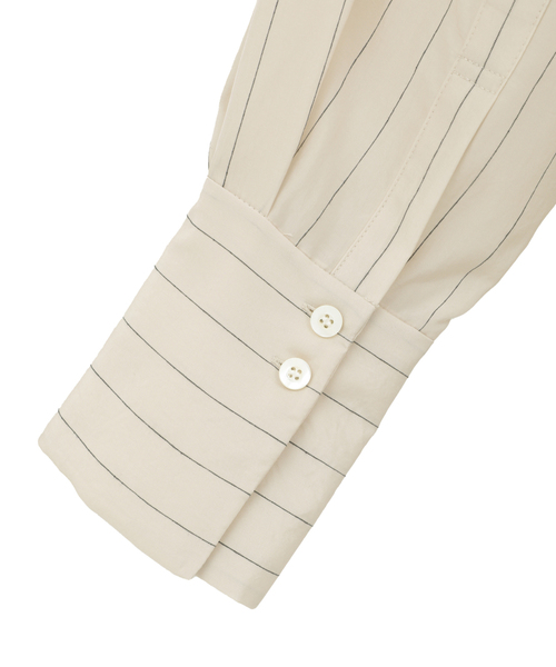 martinique(マルティニーク)の「【l’heritage martinique/レリタージュ マルティニーク】シルキーキュプラブラウス(シャツ/ブラウス・レディース・ブルー/ストライプ・FREE)」の17枚目の写真