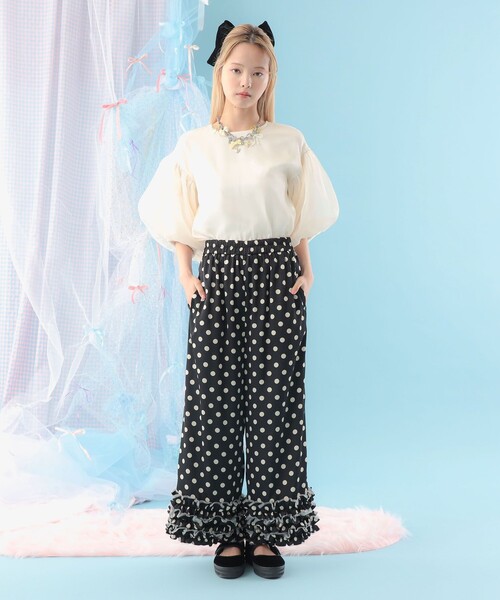 CAROLINA GLASER（カロリナ グレイサー）の「オーガンジー バルーンスリーブ プルオーバー ブラウス（シャツ/ブラウス・レディース・ホワイト系その他5/グレー・ONE SIZE）」の14枚目の写真