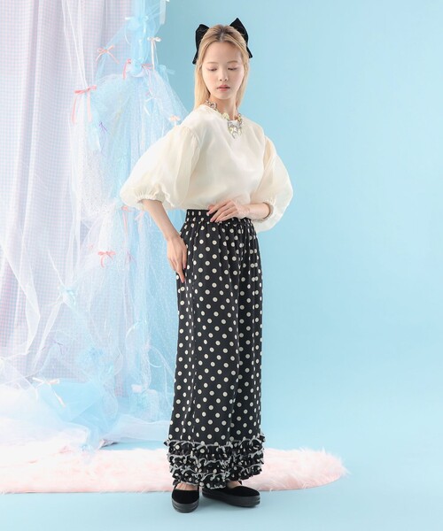 CAROLINA GLASER（カロリナ グレイサー）の「オーガンジー バルーンスリーブ プルオーバー ブラウス（シャツ/ブラウス・レディース・ホワイト系その他5/グレー・ONE SIZE）」の16枚目の写真