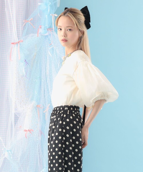 CAROLINA GLASER（カロリナ グレイサー）の「オーガンジー バルーンスリーブ プルオーバー ブラウス（シャツ/ブラウス・レディース・ホワイト系その他5/グレー・ONE SIZE）」の18枚目の写真