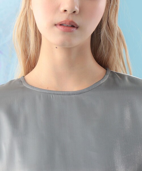 CAROLINA GLASER（カロリナ グレイサー）の「オーガンジー バルーンスリーブ プルオーバー ブラウス（シャツ/ブラウス・レディース・ホワイト系その他5/グレー・ONE SIZE）」の10枚目の写真