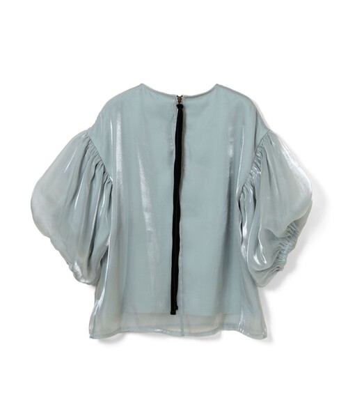 CAROLINA GLASER（カロリナ グレイサー）の「オーガンジー バルーンスリーブ プルオーバー ブラウス（シャツ/ブラウス・レディース・ホワイト系その他5/グレー・ONE SIZE）」の3枚目の写真