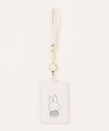 miffy/ミッフィー フラワードレス柄リール付きパスケース