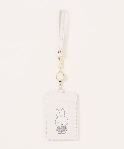 Miffy( ミッフィー)の「miffy/ミッフィー フラワードレス柄リール付きパスケース(パスケース・レディース・オフホワイト・ONE SIZE)」の1枚目の写真