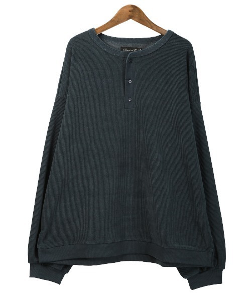 revertical(リバーティカル)の「revertical(リバーティカル)コーデュロイヘンリーネックロンT(Tシャツ/カットソー・メンズ・グレイッシュベージュ/ワイン/チャコール/ネイビー・L/M)」の15枚目の写真
