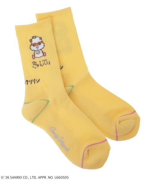 Candy Stripper(キャンディストリッパー)の「【COROCOROKURIRIN】RIB SOCKS(ソックス/靴下・レディース・ブラック/オフホワイト/イエロー・FREE)」の3枚目の写真