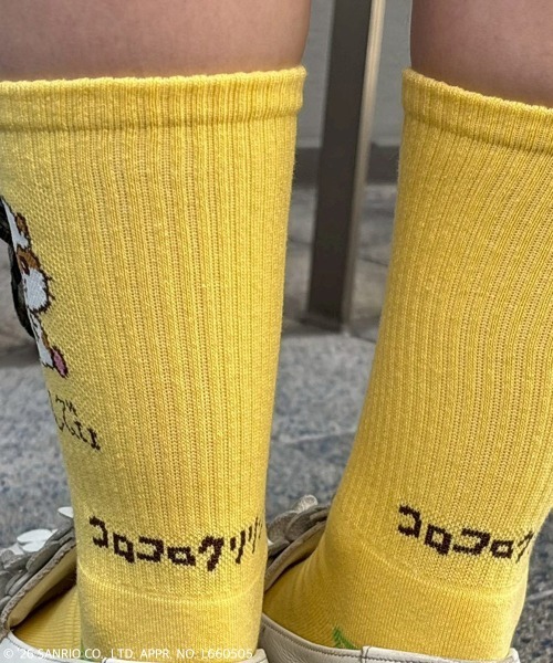 Candy Stripper(キャンディストリッパー)の「【COROCOROKURIRIN】RIB SOCKS(ソックス/靴下・レディース・ブラック/オフホワイト/イエロー・FREE)」の5枚目の写真
