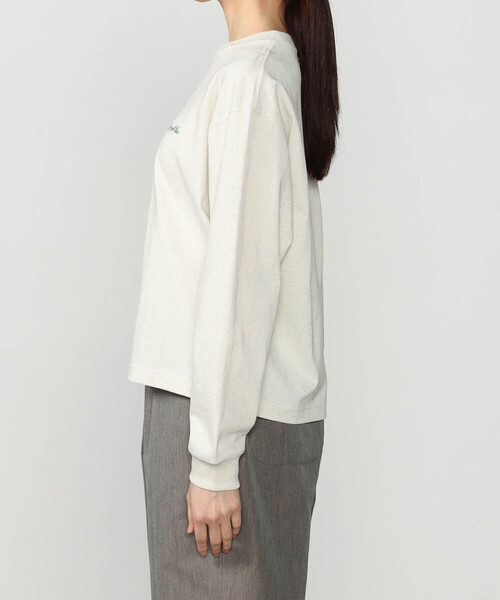 GYMPHLEX(ジムフレックス)の「Gymphlex | コットンジャージー クルーネック長袖Tシャツ WOMEN(Tシャツ/カットソー・レディース・ライトグリーン/ホワイト系その他/ダークネイビー・12)」の13枚目の写真