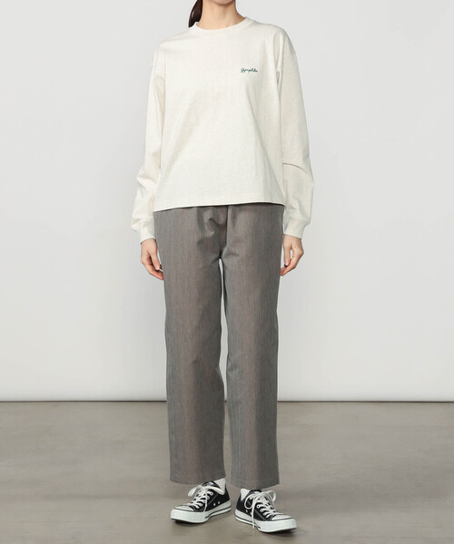 GYMPHLEX(ジムフレックス)の「Gymphlex | コットンジャージー クルーネック長袖Tシャツ WOMEN(Tシャツ/カットソー・レディース・ライトグリーン/ホワイト系その他/ダークネイビー・12)」の15枚目の写真