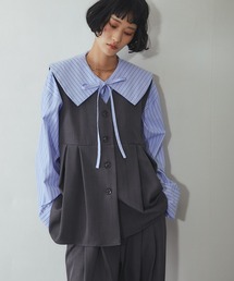 ANOTHER S | 【セットアップ対応】タック入りジレベスト(スーツベスト)