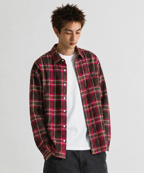 QT8 GARMENTS(キューティーエイトガーメント)の「LB Rustic Core Flannel Check Shirt (Pink)(シャツ/ブラウス・レディース・その他・X-LARGE/LARGE/MEDIUM)」の1枚目の写真