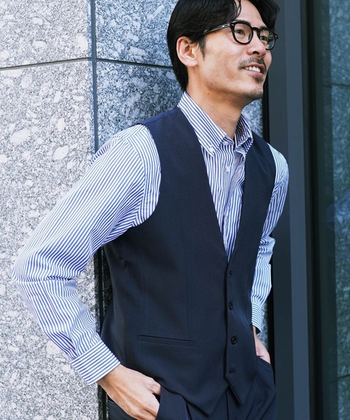 jiggys shop（ジギーズショップ）の「ボタンダウン ブロードシャツ（シャツ/ブラウス・メンズ・ホワイト/ネイビー/サックスブルー/ブルー系その他・MEDIUM/LARGE/X-LARGE）」の6枚目の写真