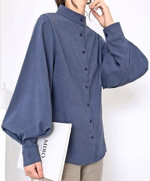Flugge(フラッジー)の「ボリュームブラウス(シャツ/ブラウス・レディース・ブルー/ホワイト・MEDIUM/LARGE)」の5枚目の写真