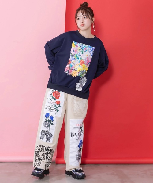 ScoLar(スカラー)の「ScoLar/スカラー アップリケパンツ(その他パンツ・レディース・ホワイト/ベージュ・FREE)」の7枚目の写真