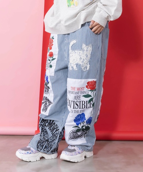 ScoLar(スカラー)の「ScoLar/スカラー アップリケパンツ(その他パンツ・レディース・ホワイト/ベージュ・FREE)」の14枚目の写真