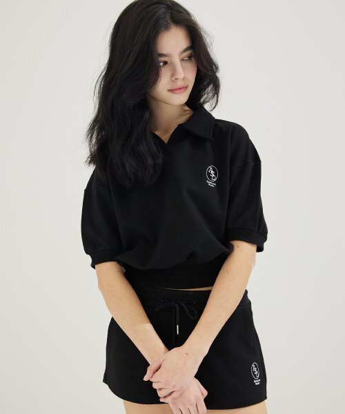 AWESOME STUDIO（オーサムスタジオ）の「カラークロップ半袖Tシャツブラック（ポロシャツ・レディース・その他・FREE）」の6枚目の写真
