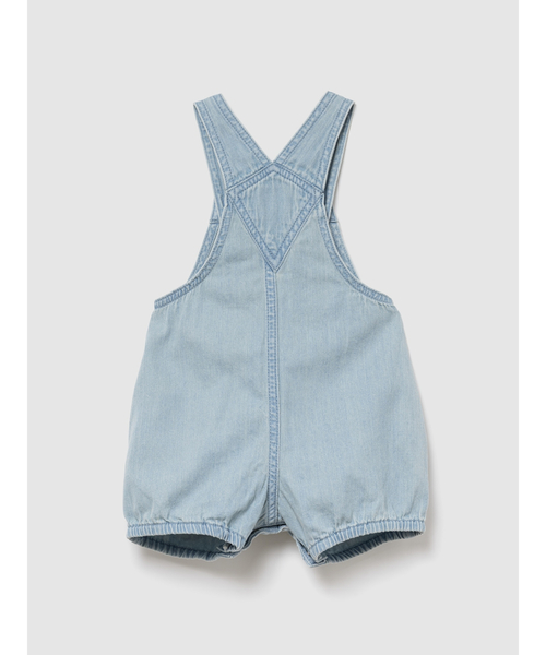 GAP(ギャップ)の「デニムショートオール (ベビー)(サロペット/オーバーオール・キッズ・インディゴブルー・90cm/80cm/70cm/60cm)」の2枚目の写真