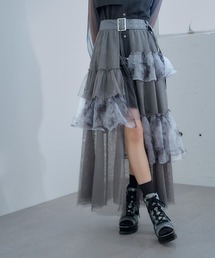 HARE（ハレ）の「アソートチュールティアードベルトスカート(HARE)（スカート）」