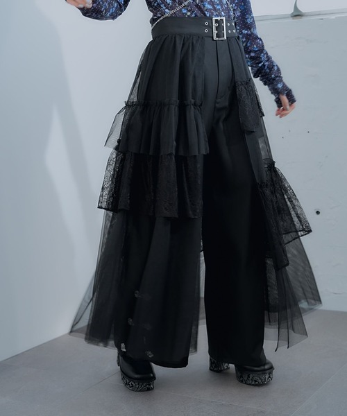 HARE（ハレ）の「アソートチュールティアードベルトスカート(HARE)（スカート・レディース・グレー/ブラック/グリーン/ブルーグリーン・FREE）」の2枚目の写真