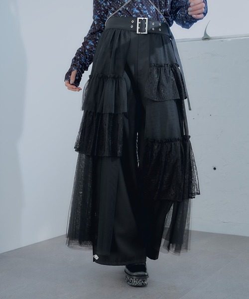 HARE（ハレ）の「アソートチュールティアードベルトスカート(HARE)（スカート・レディース・グレー/ブラック/グリーン/ブルーグリーン・FREE）」の14枚目の写真