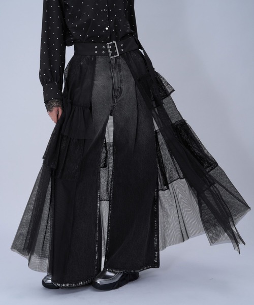 HARE（ハレ）の「アソートチュールティアードベルトスカート(HARE)（スカート・レディース・グレー/ブラック/グリーン/ブルーグリーン・FREE）」の16枚目の写真