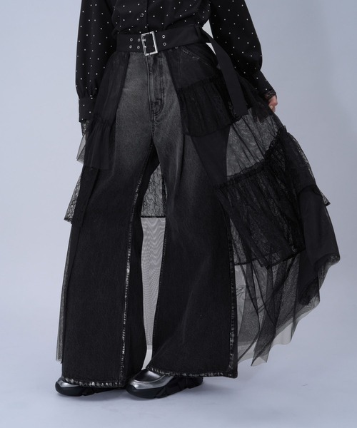 HARE（ハレ）の「アソートチュールティアードベルトスカート(HARE)（スカート・レディース・グレー/ブラック/グリーン/ブルーグリーン・FREE）」の17枚目の写真