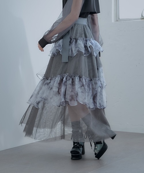 HARE（ハレ）の「アソートチュールティアードベルトスカート(HARE)（スカート・レディース・グレー/ブラック/グリーン/ブルーグリーン・FREE）」の21枚目の写真