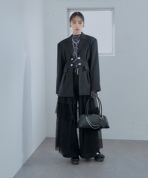 HARE（ハレ）の「アソートチュールティアードベルトスカート(HARE)（スカート・レディース・グレー/ブラック/グリーン/ブルーグリーン・FREE）」の5枚目の写真