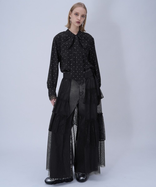 HARE（ハレ）の「アソートチュールティアードベルトスカート(HARE)（スカート・レディース・グレー/ブラック/グリーン/ブルーグリーン・FREE）」の7枚目の写真