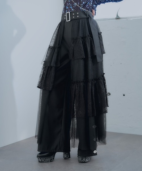 HARE（ハレ）の「アソートチュールティアードベルトスカート(HARE)（スカート・レディース・グレー/ブラック/グリーン/ブルーグリーン・FREE）」の15枚目の写真