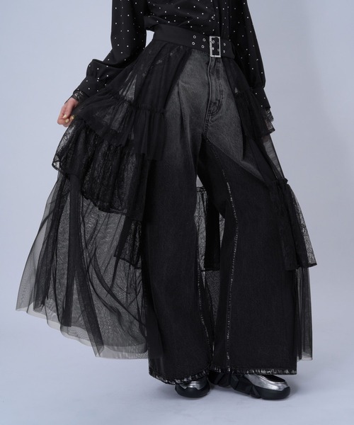 HARE（ハレ）の「アソートチュールティアードベルトスカート(HARE)（スカート・レディース・グレー/ブラック/グリーン/ブルーグリーン・FREE）」の18枚目の写真
