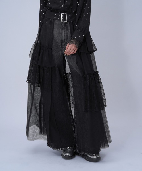 HARE（ハレ）の「アソートチュールティアードベルトスカート(HARE)（スカート・レディース・グレー/ブラック/グリーン/ブルーグリーン・FREE）」の19枚目の写真