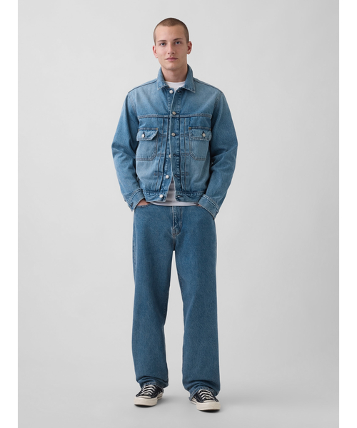 GAP（ギャップ）の「リラックスフィット アイコンデニムジャケット（デニムジャケット・メンズ・インディゴブルー・XL/L/M/S/XS）」の2枚目の写真