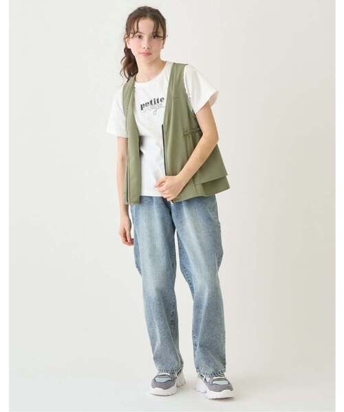 pom ponette junior(ポンポネットジュニア)の「ペプラムジレ×インナーTシャツ(シャツ/ブラウス・キッズ・ブラック/カーキ・LL(165cm)/L:160cm/M:150cm/S:140cm)」の17枚目の写真