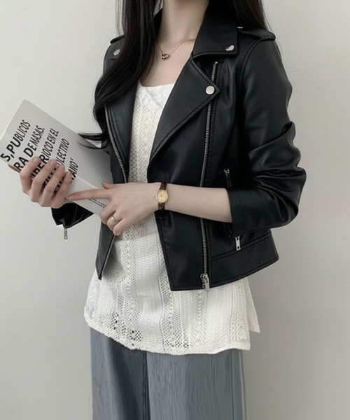 lulufa(ルルファ)の「クロシェ編み キャミワンピース / アシンメトリー リボン レース チュニック ワンピ風 重ね着 ガーリーコーデ(キャミソール・レディース・アイボリー・LARGE/MEDIUM)」の3枚目の写真